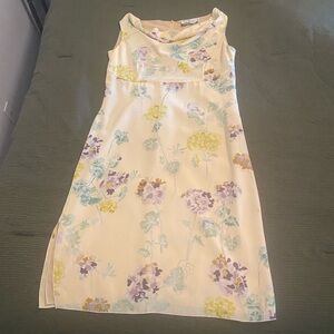 Valentino Cream Maxi Dress with Floral Accents